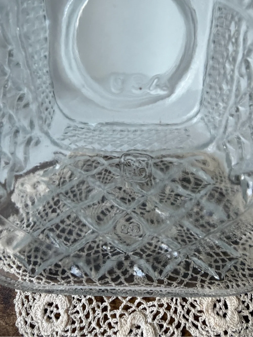 Anchor Hocking Wexford Diamond Cut Apothecary Jar with Lid